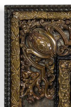 Dutch Repouse Glass and Brass Mirror - 4171118