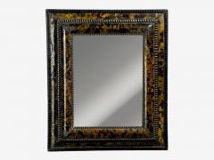 Dutch Ripple Frame Mirror or Picture Frame Tortoise Ebonized Wood 18th c  - 4601948