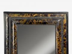 Dutch Ripple Frame Mirror or Picture Frame Tortoise Ebonized Wood 18th c  - 4601955