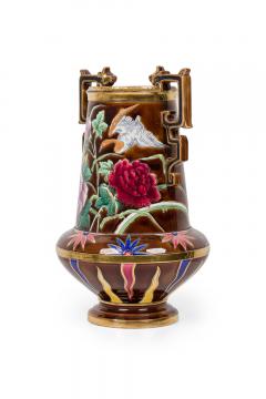 Dutch Victorian Aesthetic Movement Monumental Gilt Painted Ceramic Vessel - 4199734