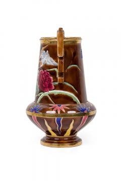 Dutch Victorian Aesthetic Movement Monumental Gilt Painted Ceramic Vessel - 4199735