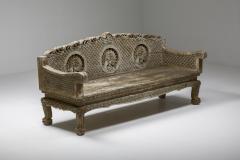 Dutch Wooden Art Nouveau Bench 1890s - 2091457