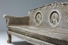 Dutch Wooden Art Nouveau Bench 1890s - 2091460