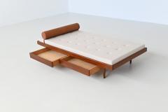 Dutch daybed with drawers in teak and wool The Netherlands 1960 - 3957456