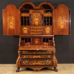 Dutch inlaid trumeau with three drawers from the 20th century - 3936546