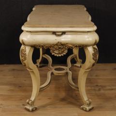 Dutch lacquered and gilded table with marble top - 4040071