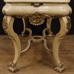 Dutch lacquered and gilded table with marble top - 4040076