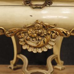 Dutch lacquered and gilded table with marble top - 4040077