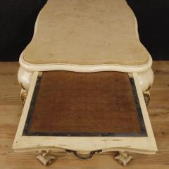 Dutch lacquered and gilded table with marble top - 4040078