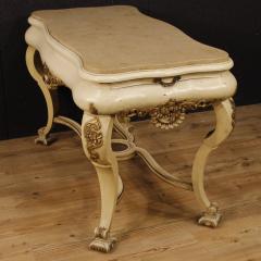Dutch lacquered and gilded table with marble top - 4040080