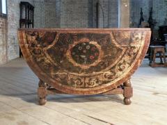 Dutch late 17th Century Painted Large Oval Gate Leg Dining Table - 3511624