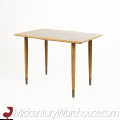 Dux Mid Century Walnut and Brass Surfboard End Table - 2357547