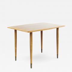 Dux Mid Century Walnut and Brass Surfboard End Table - 2364092