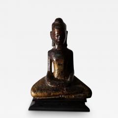 Dvaravati Meditation Buddha Statue in antique Thai - 3697186