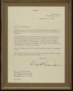 Dwight D Eisenhower Original Photograph and Autographed Letter 1966 - 4051661