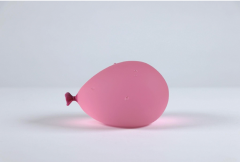 Dylan Martinez Glass Sculpted Water Balloon Pink with Water Droplets - 4122952