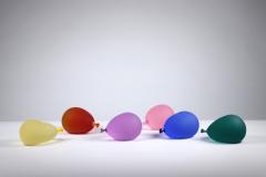 Dylan Martinez Glass Sculpted Water Balloon Pink with Water Droplets - 4122953