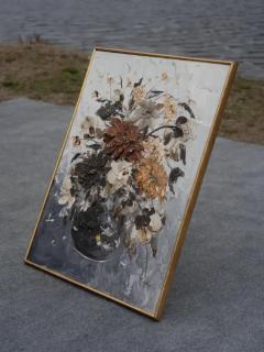 Dynamic Abstract Impasto Still Life Flowers Painting Artist Signed 40x30 - 4118051