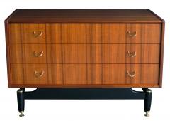 E Gomme Ltd A Tailored English G Plan 3 Drawer Teak Chest with Ebonized Supports - 188667