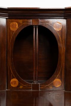 E Goodall Arts Crafts Mahogany Inlaid Display Cabinet by E Goodall - 4182873