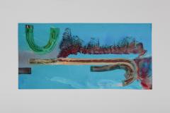 E Hennekens Artwork by E Hennekens Organic painting on steel panel 1970s - 2411241