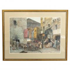 E Roesler Franz Watercolor Of A Roman Street Scene - 4149558