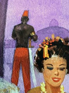 E Simms Campbell Harem with 14 Wives Playboy Cartoon Black Cartoonist - 4519305