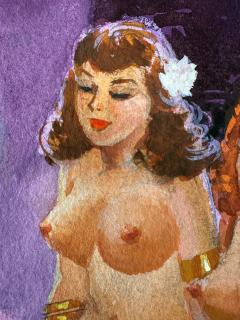 E Simms Campbell Harem with 14 Wives Playboy Cartoon Black Cartoonist - 4519306