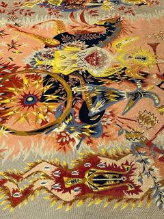 E Simon Extremely Fine French Mid Century Tapestry Signed E Simon Rug 4 4 x 6 5  - 4241802