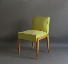 E Verot et R Clement Set of Four French 1950s Sycamore Chairs by Verot et Clement - 621343