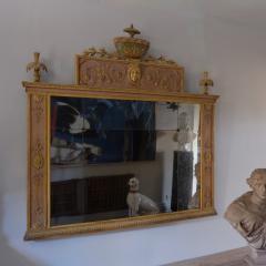 EARLY 19TH CENTURY CARVED WOOD OVERMANTEL MIRROR ITALY - 4509259