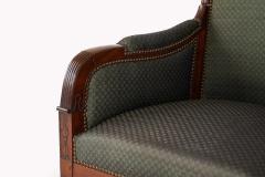 EARLY 19TH CENTURY EMPIRE MAHOGANY RECLINING WING BACK ARMCHAIR - 1851249