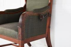 EARLY 19TH CENTURY EMPIRE MAHOGANY RECLINING WING BACK ARMCHAIR - 1851250