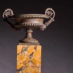EARLY 19TH CENTURY FRENCH BRONZE AND MARBLE TAZZAS - 3499588