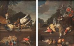 EARLY 19TH FRENCH SCHOOL PAIR OF STILL LIFES WITH GAME OIL ON CANVAS - 4212215