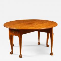 EARLY CHIPPENDALE SIX LEGGED DROP LEAF TABLE FITTED WITH A DRAWER - 3098251