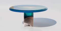 EDUARD LOCOTA Azzurro Coffee Table by Eduard Locota Green Turquoise Acrylic Glass Marble - 2774243