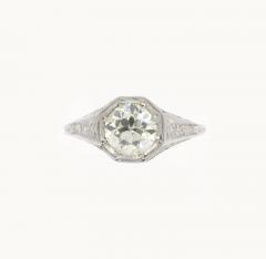 EDWARDIAN 1 25 CT OLD EUROPEAN CUT DIAMOND AND PLATINUM RING CIRCA 1910 - 2621420