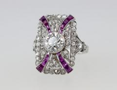 EDWARDIAN DIAMOND AND RUBY PLATINUM RING CIRCA 1910 - 2761833