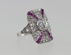 EDWARDIAN DIAMOND AND RUBY PLATINUM RING CIRCA 1910 - 2761844