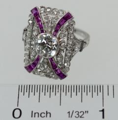 EDWARDIAN DIAMOND AND RUBY PLATINUM RING CIRCA 1910 - 2761846