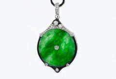 EDWARDIAN JADE DIAMOND AND ENAMEL DANGLE EARRINGS - 2749272