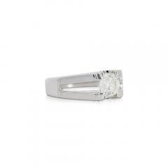 EGL Certified 1 03 Carat Round Cut Diamond Platinum Split Shank Solitaire Ring - 3896646