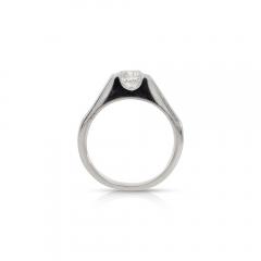 EGL Certified 1 03 Carat Round Cut Diamond Platinum Split Shank Solitaire Ring - 3896647