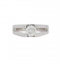 EGL Certified 1 03 Carat Round Cut Diamond Platinum Split Shank Solitaire Ring - 3900420