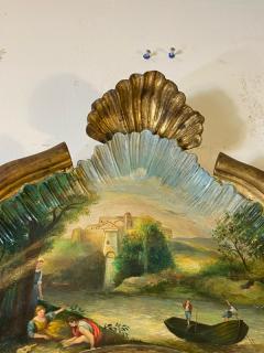 ELABORATE VENETIAN HAND PAINTED SCENIC MIRROR - 1793998