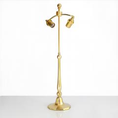 ELEGANT DANISH ART DECO POLISHED BRASS TABLE LAMP WITH DECAGON BASE  - 4433889