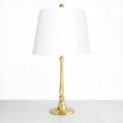 ELEGANT DANISH ART DECO POLISHED BRASS TABLE LAMP WITH DECAGON BASE  - 4477435