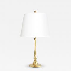 ELEGANT DANISH ART DECO POLISHED BRASS TABLE LAMP WITH DECAGON BASE  - 4477436