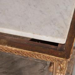 ELEGANT SWEDISH GILT WOOD NEOCLASSICAL CONSOLE TABLE WITH MARBLE TOP - 3434956